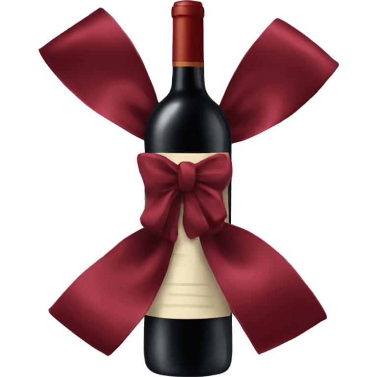 red wine bow emoji