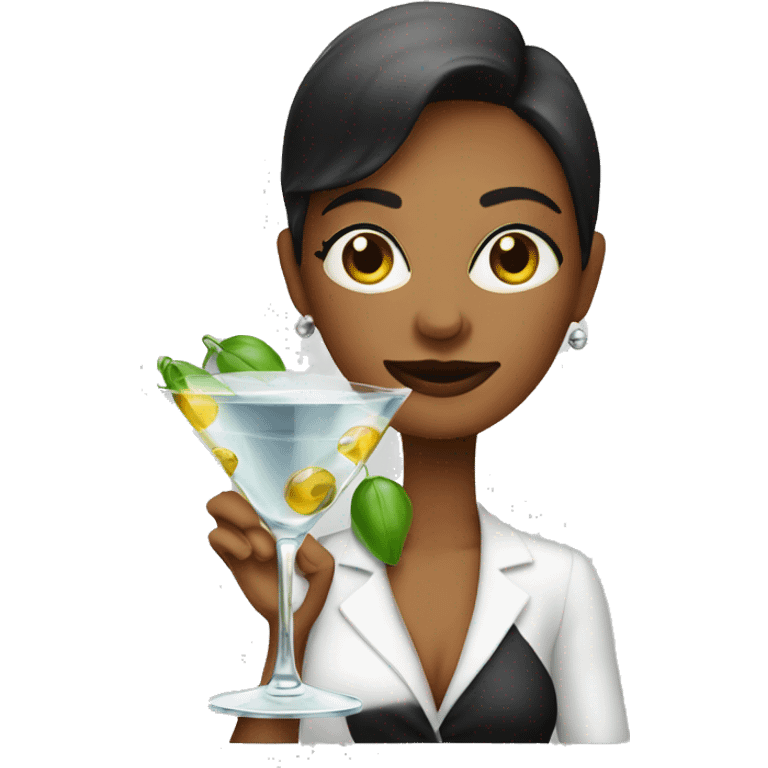 Woman in martini glass emoji