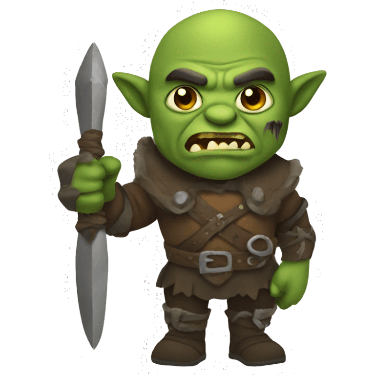 orc in a Halloween costume emoji