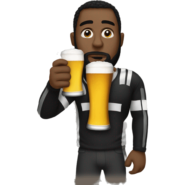 Steeler drinking beer emoji