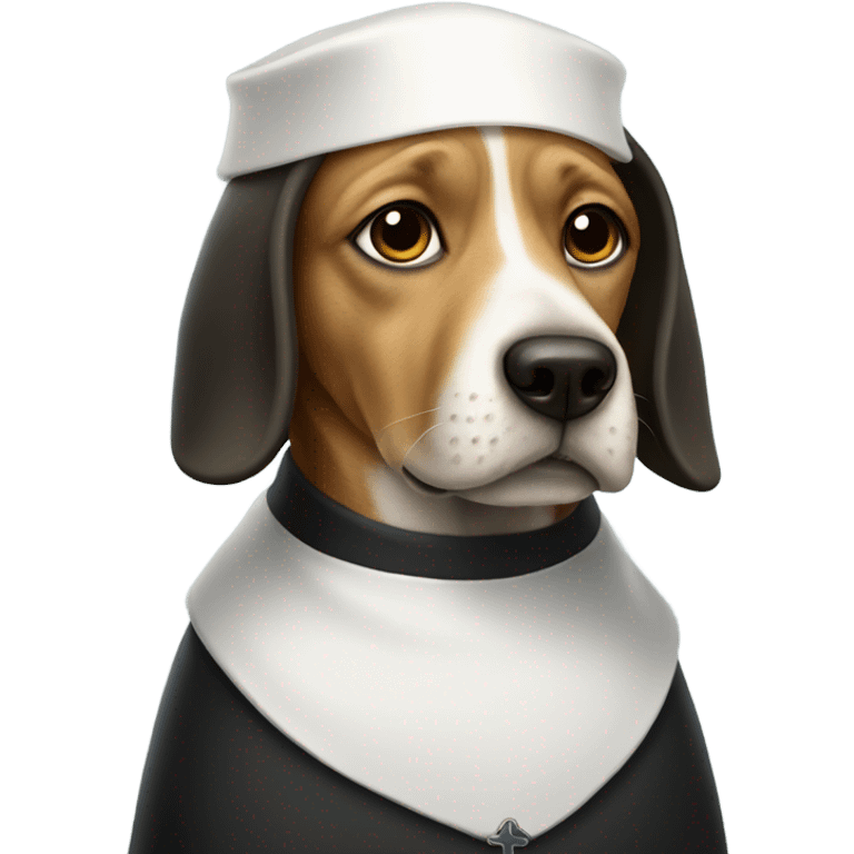 Dog in a nuns habit emoji