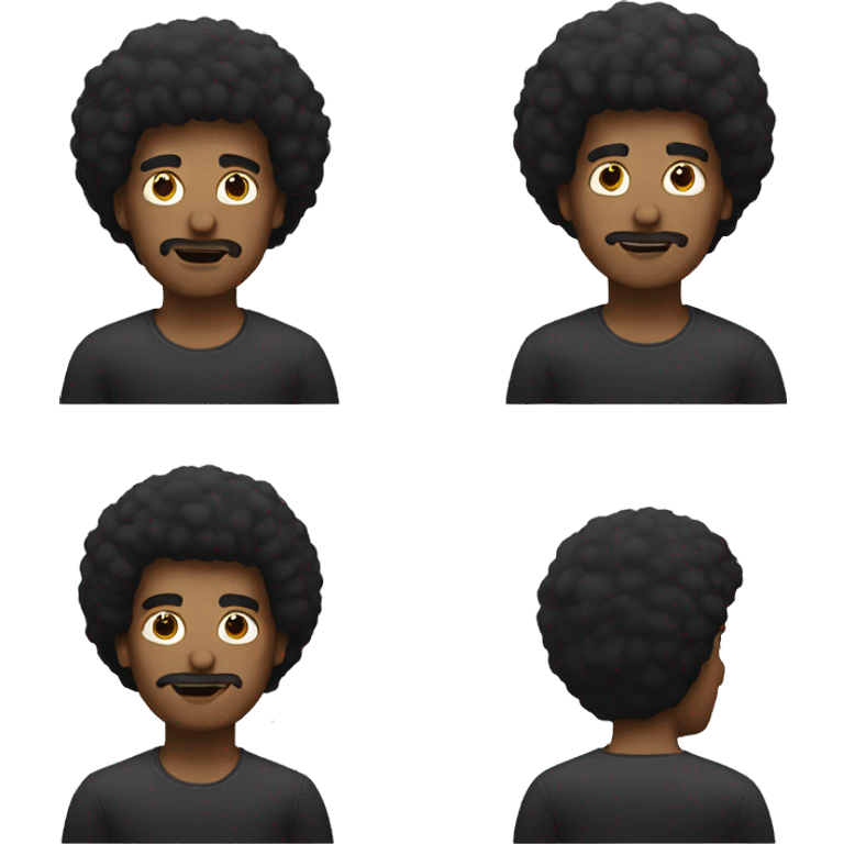 man with afro emoji