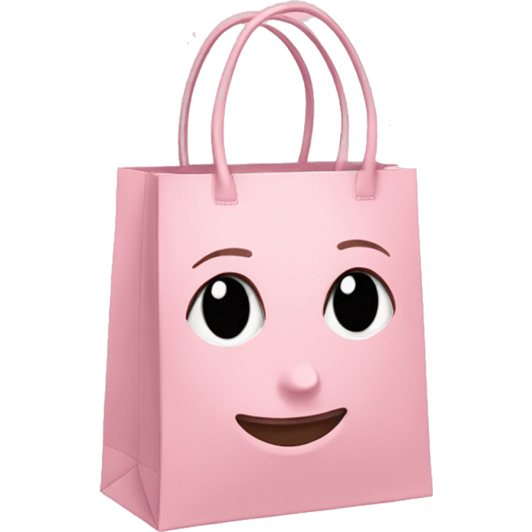 coquette light pink shopping bag  emoji