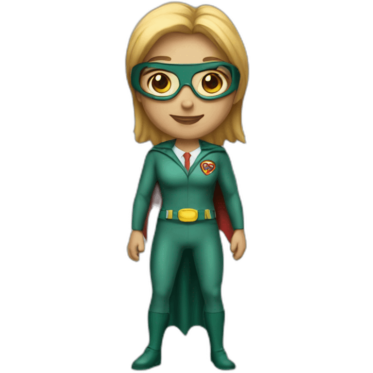 a super hero teacher emoji