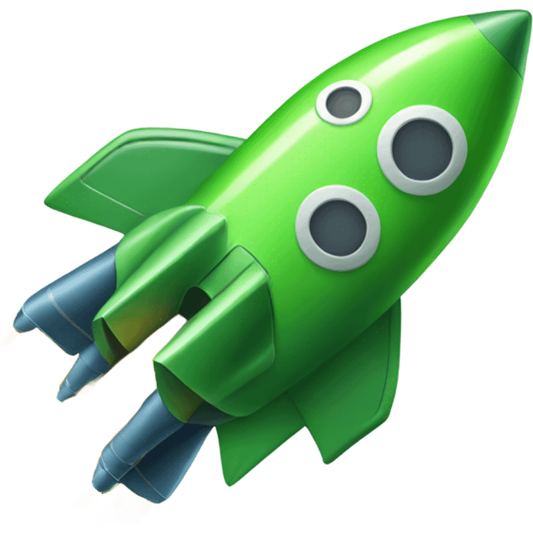 green rocket ship emoji