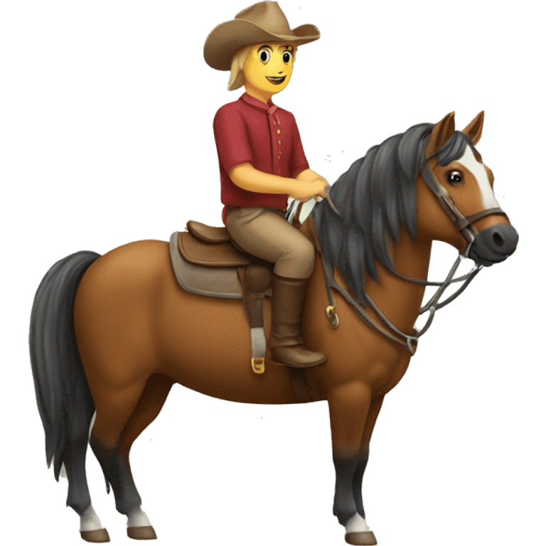 Cheval sur taureau emoji