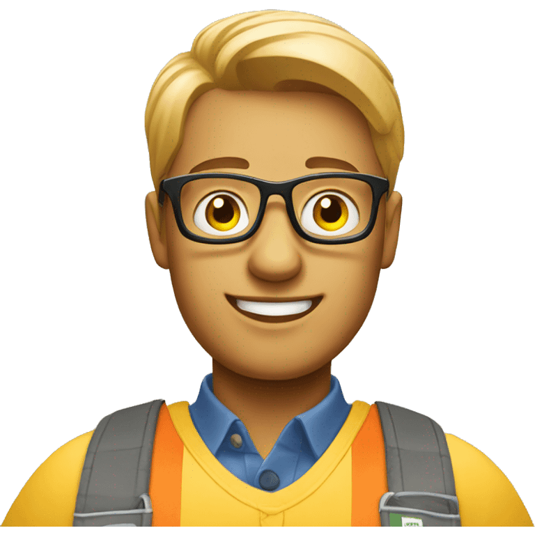 Ikea logistics worker, wearing glasses  emoji