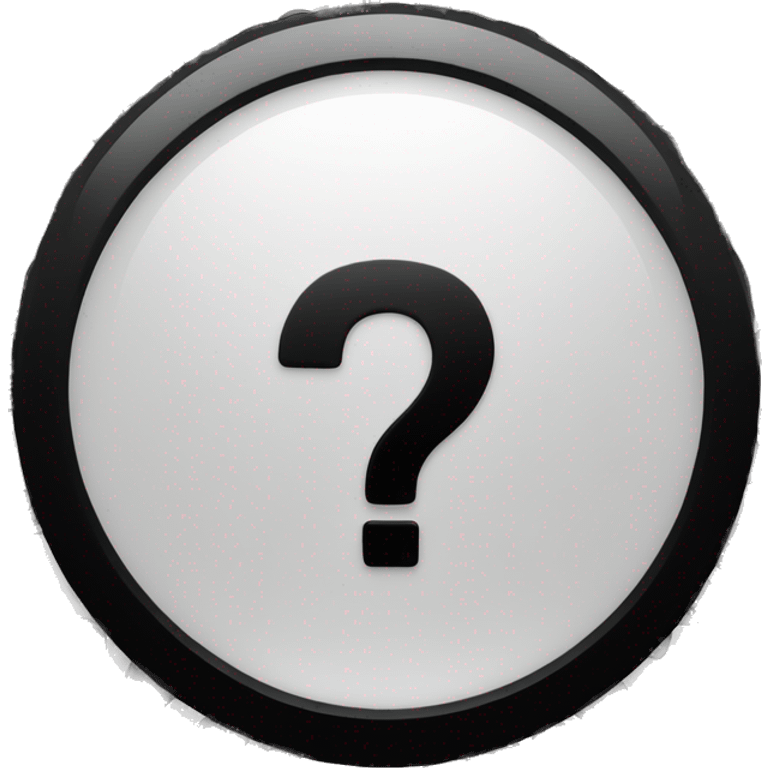 white background with black and white border and a question mark in the middle emoji