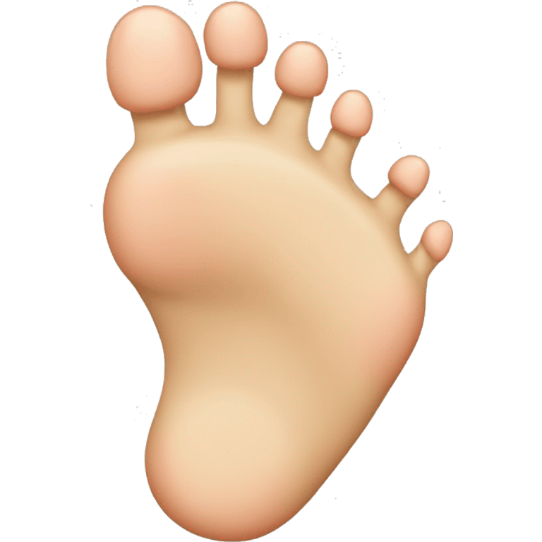 A child’s foot with six toes.” emoji