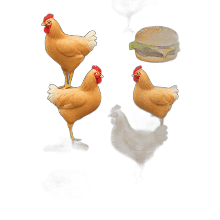 poule sur un big mac emoji