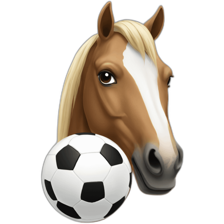 Horse and soccer ball emoji