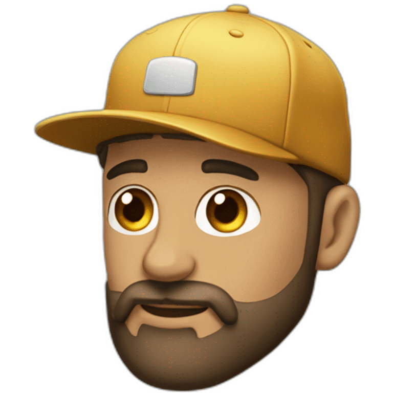 Barba y gorra visera emoji