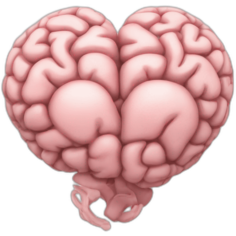 Brain in the shape of a heart emoji