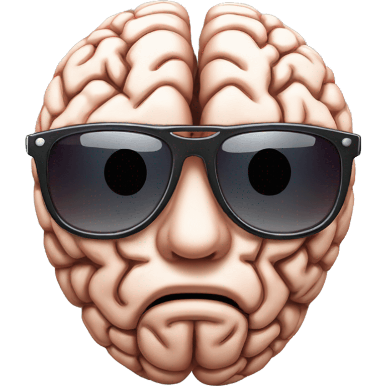 Brain wearing sunglasses Showing Attitude emoji