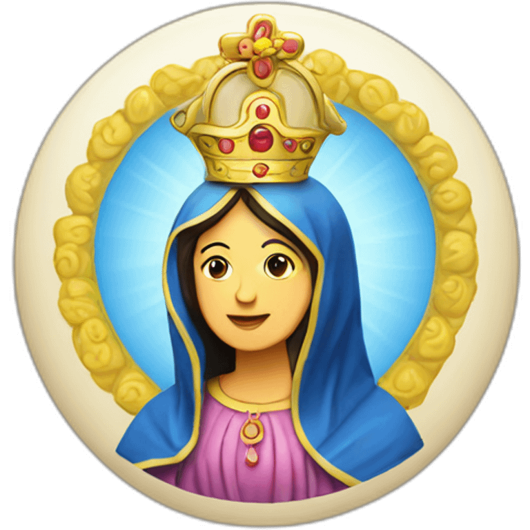 Virgen en circulo emoji