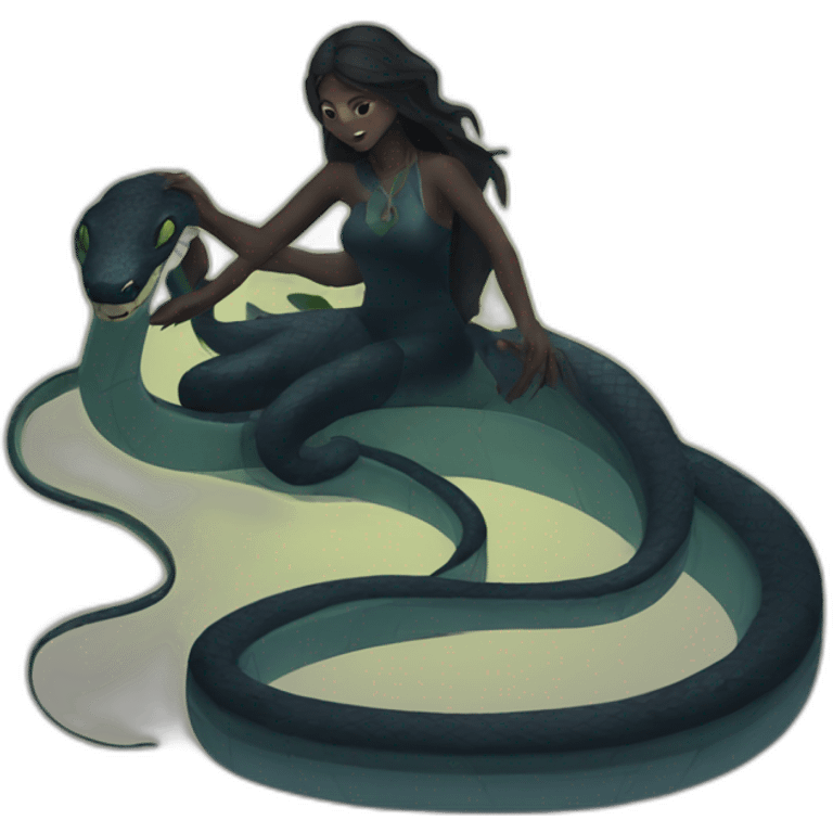 snake woman and shadow emoji