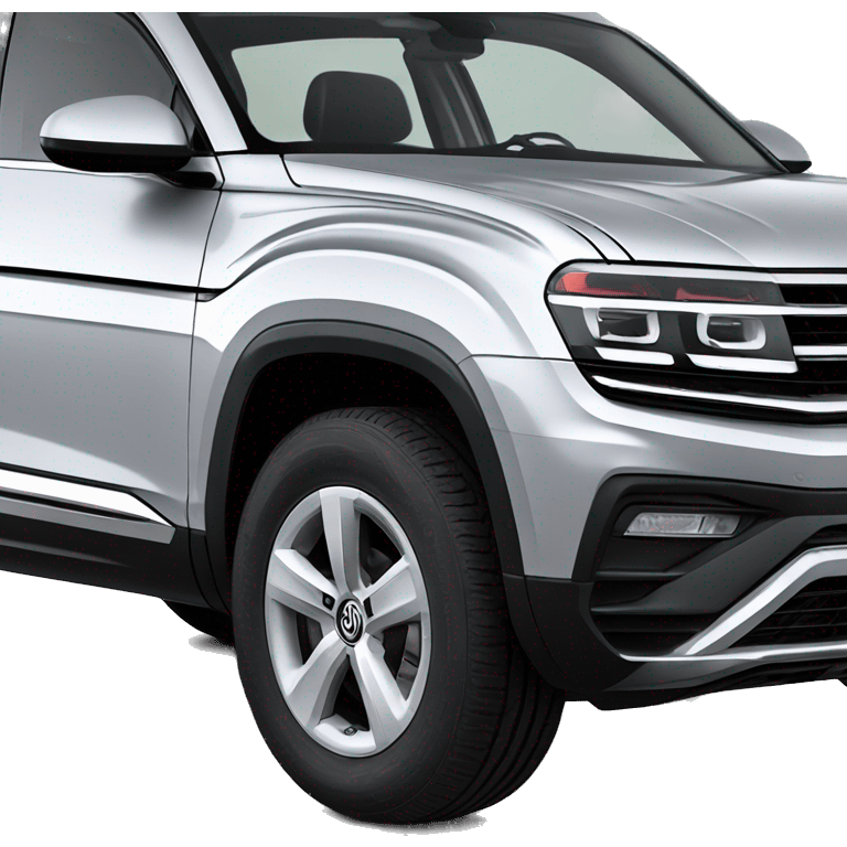 the side of a 2022 silver volkswagen atlas thats dented up emoji