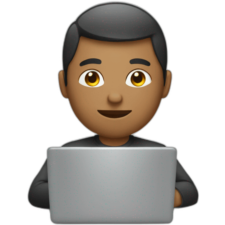 Working with laptop emoji