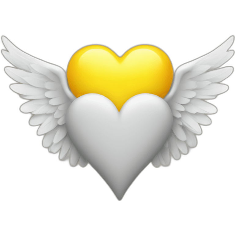 yellow heart with wings emoji