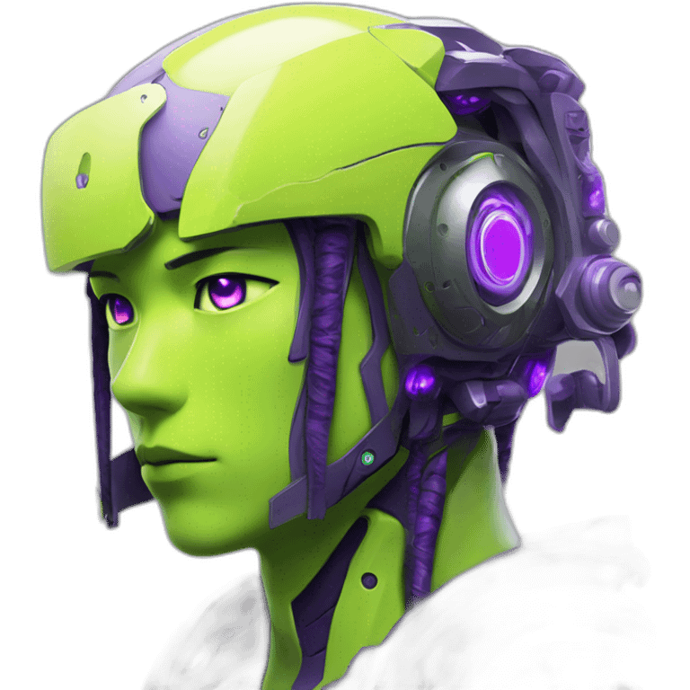 lemon-green-and-purple-neon-Robotic cyborg Sasuke emoji