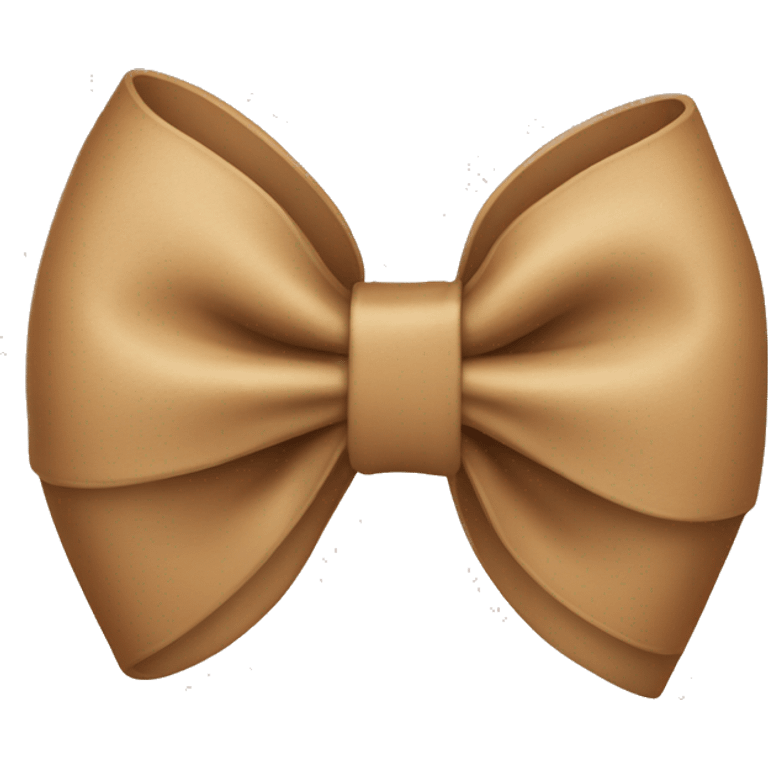 A tan light brown bow  emoji