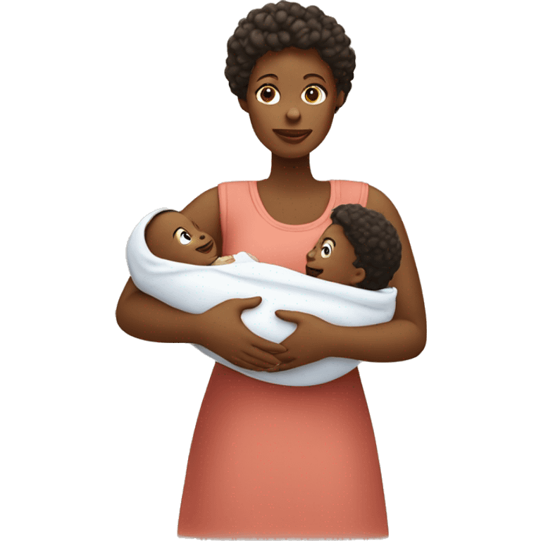 A woman holding a baby ￼ emoji