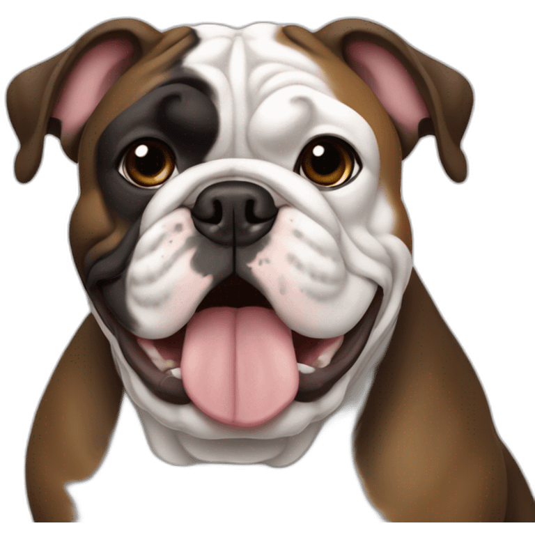 Bulldog French balck ans bulldog French brown emoji