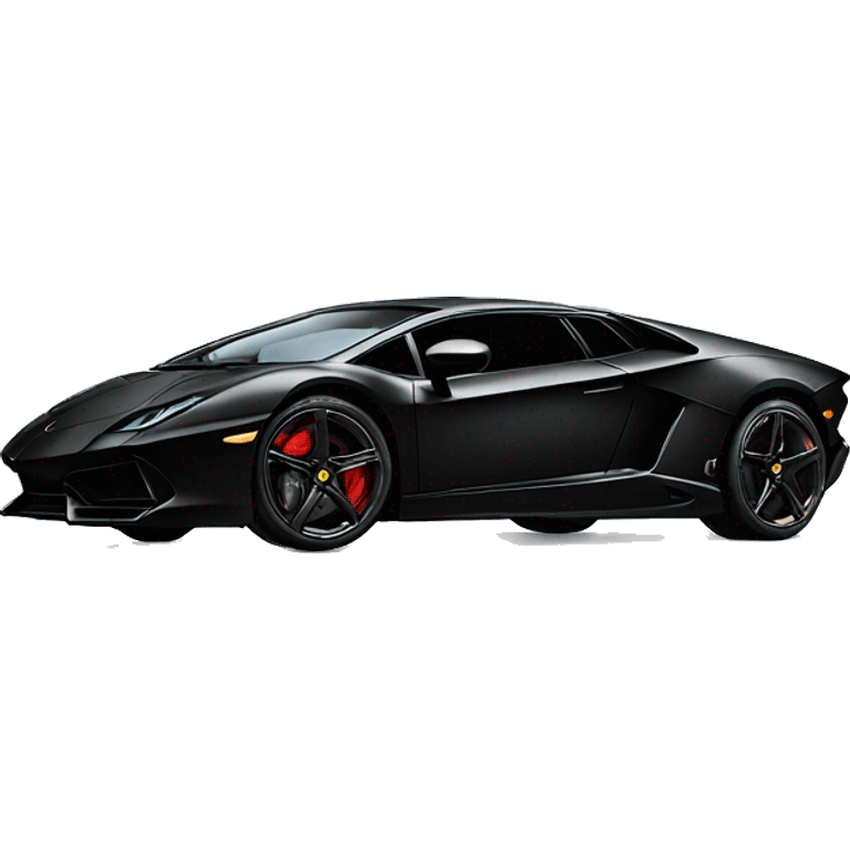 Black Lamborghini aventedor emoji