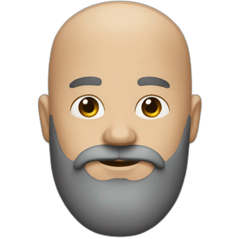 bald man with big beard emoji