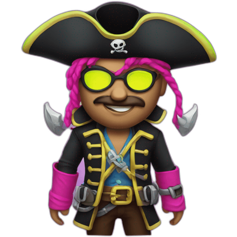 Neon pirate  emoji