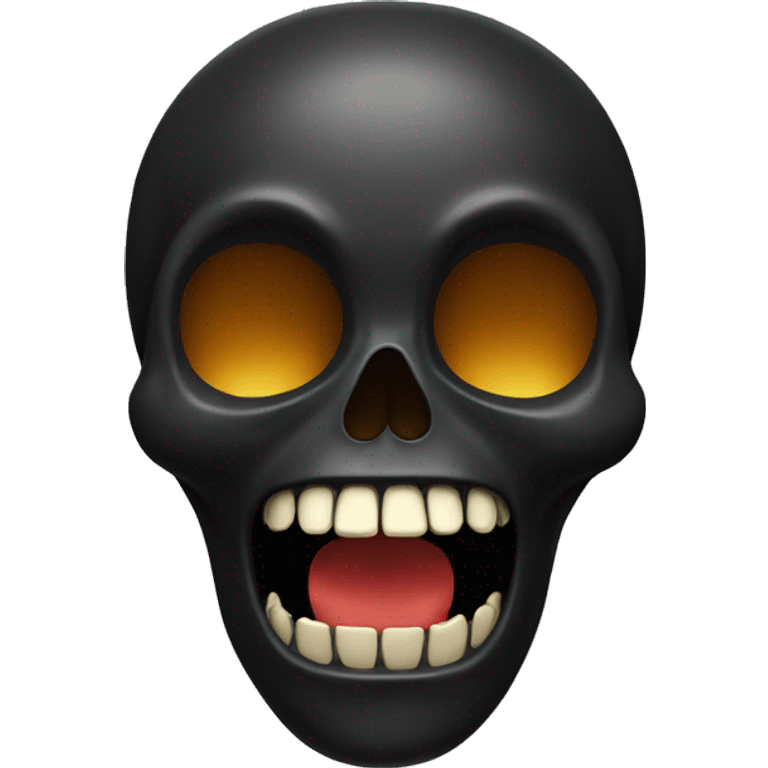 Black skull with open mouth  emoji