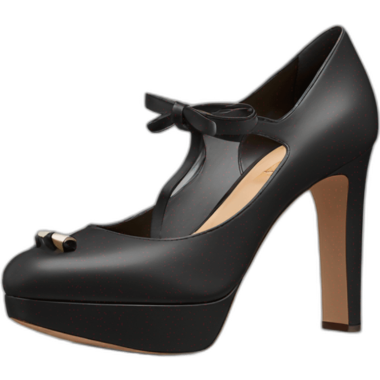 Black VALENTINO Tan-go PLATFORM PUMP emoji