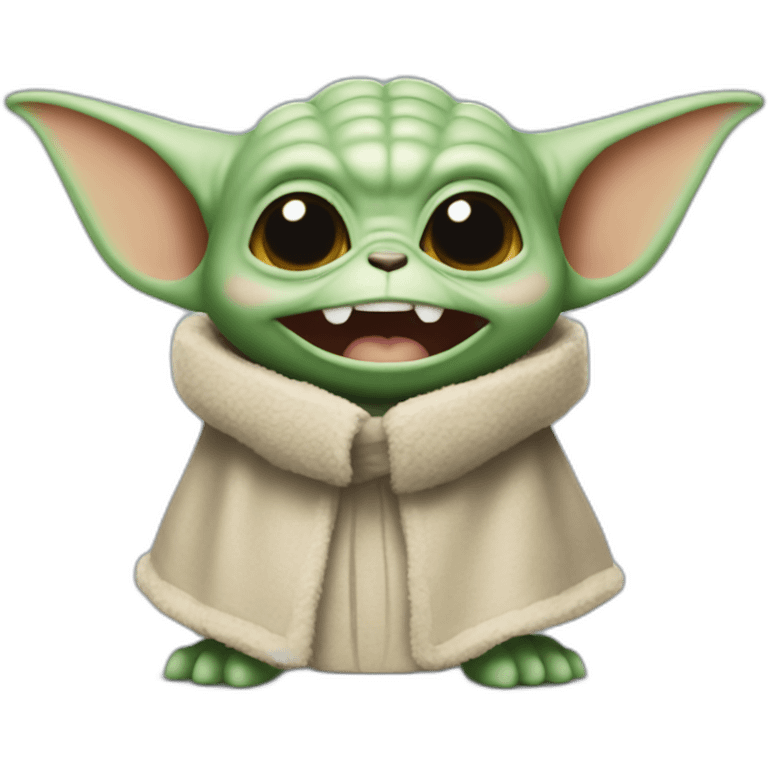 Grogu star war die of laughter emoji