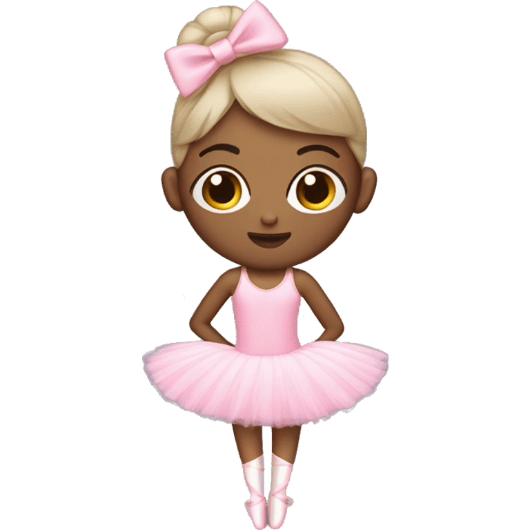 Make a mini ballerina with a pink tutu  emoji