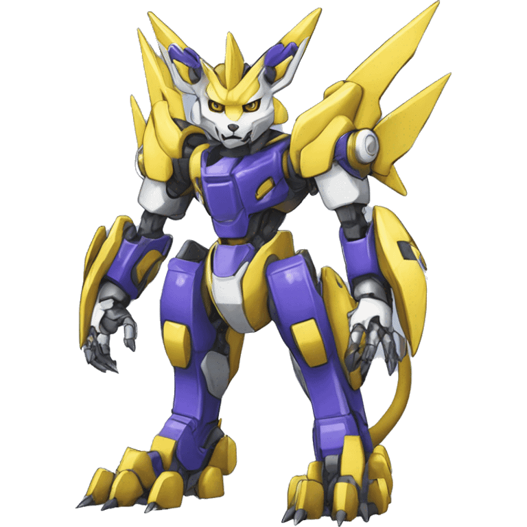 WereGarurumon-Renamon-Medabot-Mecha full body emoji