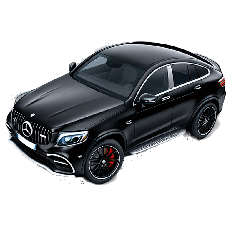 black mercedes glc 63 amg coupe emoji