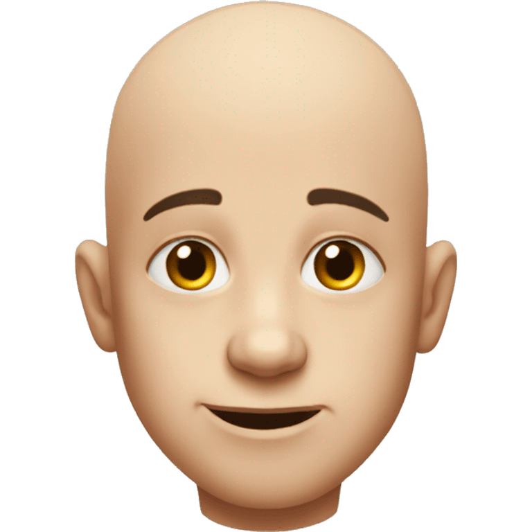  bald kid making a dumb face emoji