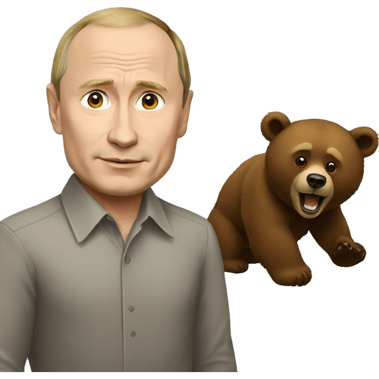 putin and bear emoji