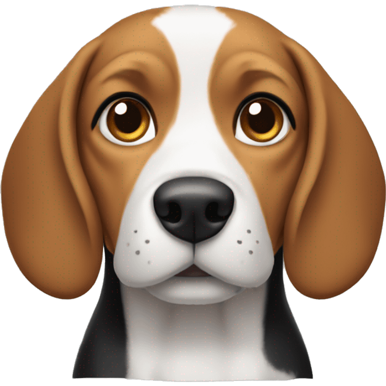 Beagle with brown ears emoji