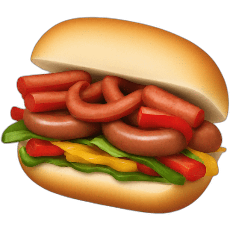 Sausage and peppers sandwich emoji