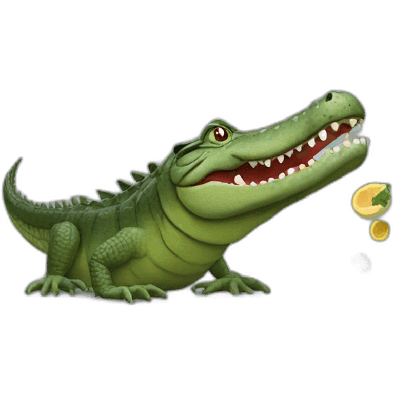 Crocodile qui mange Travis Scott emoji