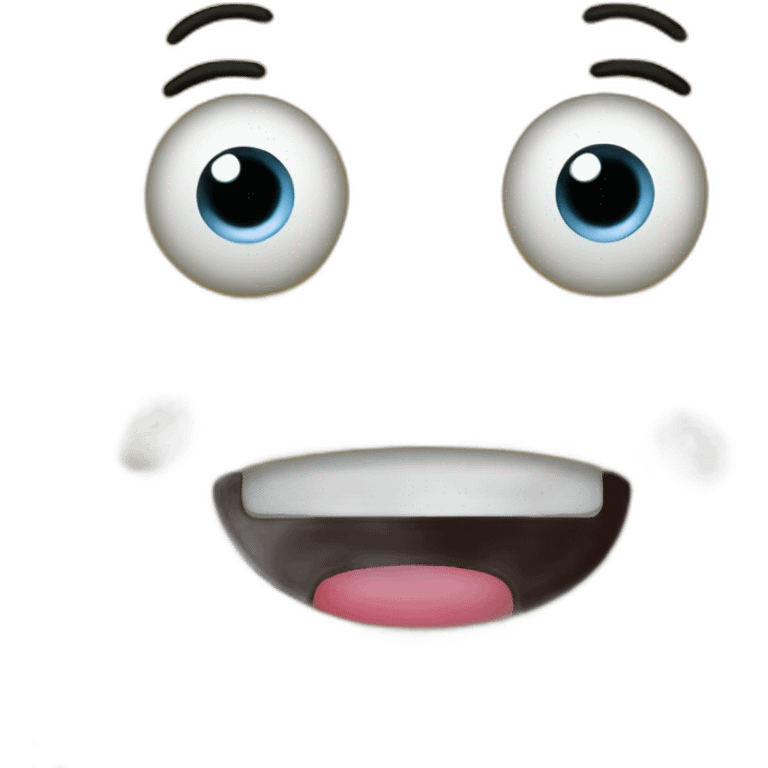 Éponge avec des yeux et une bouche emoji