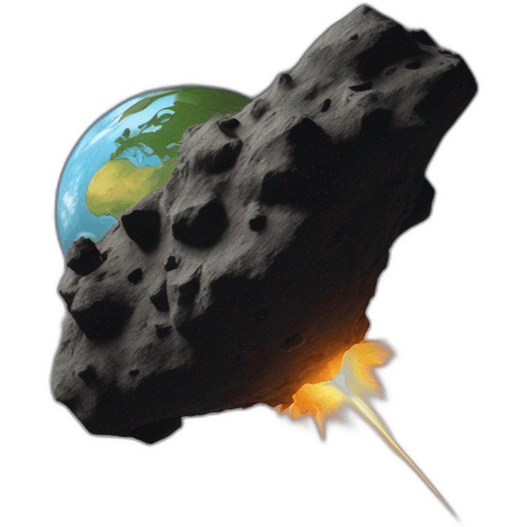 Meteorit collision with the earth emoji