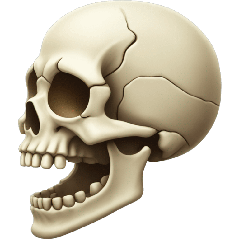 The skull emoji but its jaw is wide open emoji