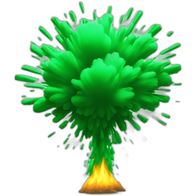 Explosion green emoji