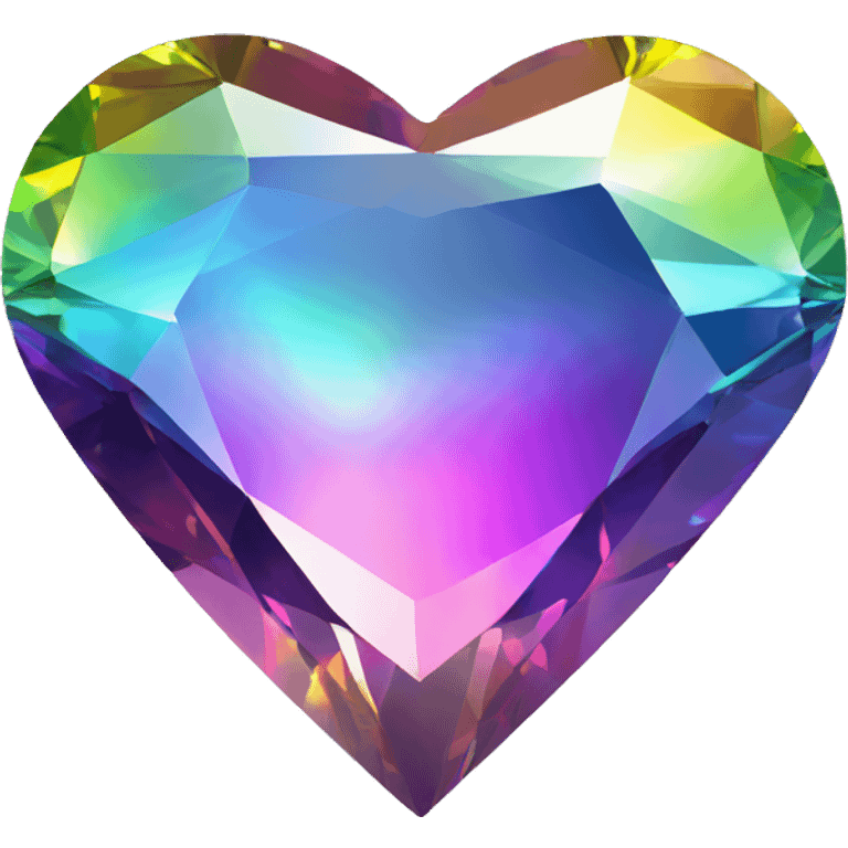 Heart shaped 56-carat rainbow diamond emoji