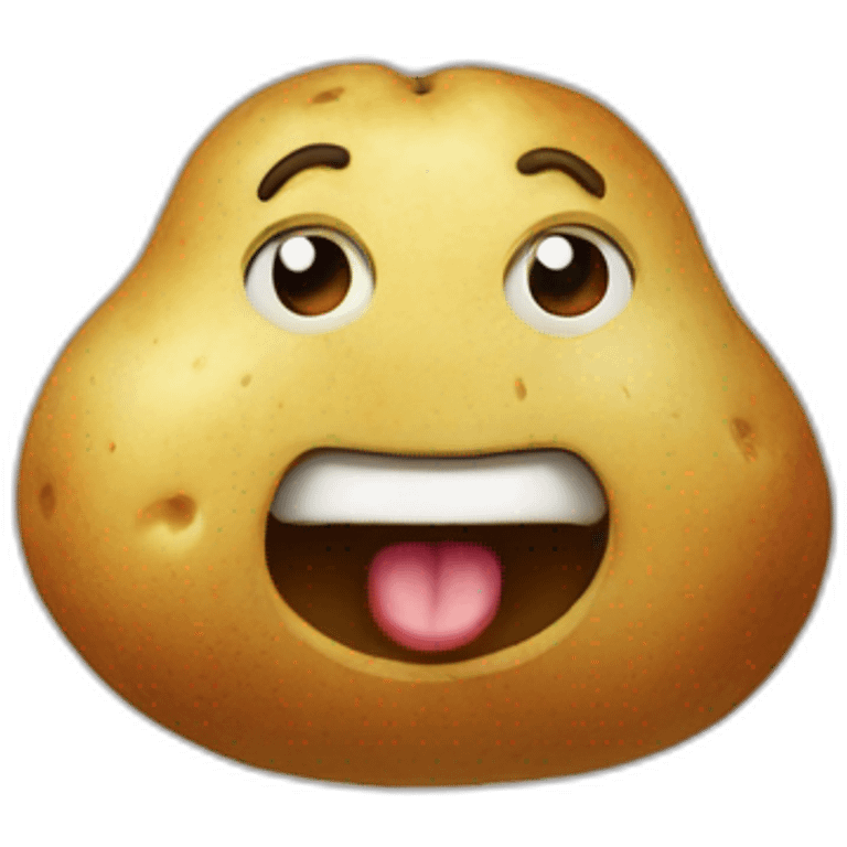 Patate tirant la langue emoji