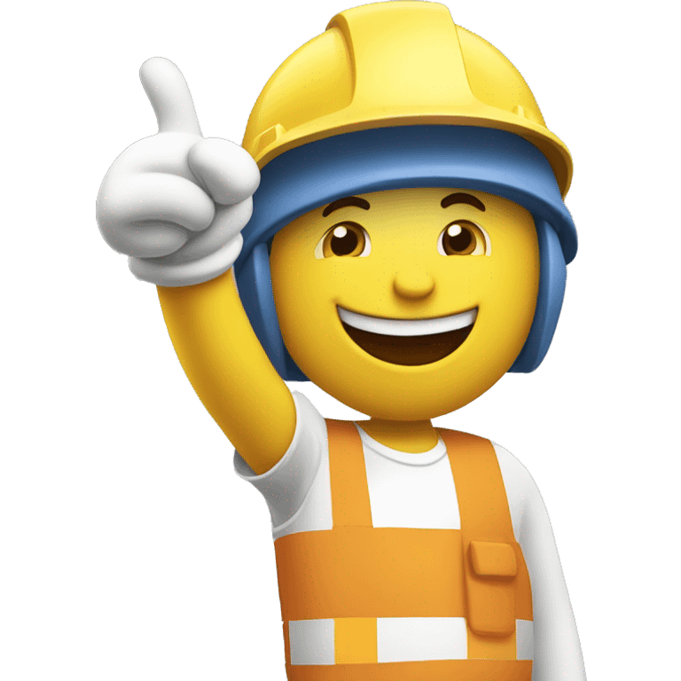 bob the builder with white helmet giving a thumbs up emoji