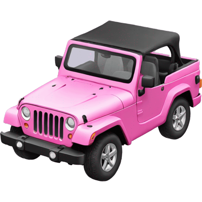 convertible girly pink jeep emoji