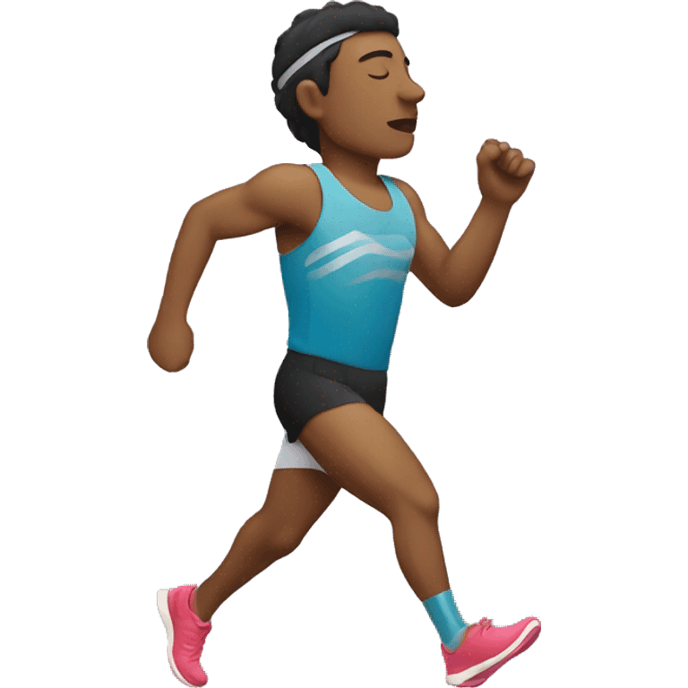 Runner with a sweatband on that is sleeping emoji